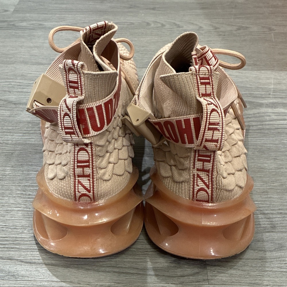 ZOHUD Salmon Pink Scale Patterned High top Sneaker Shoes | Size 11 - Picture 5 of 7